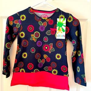Losan girls floral top size 6